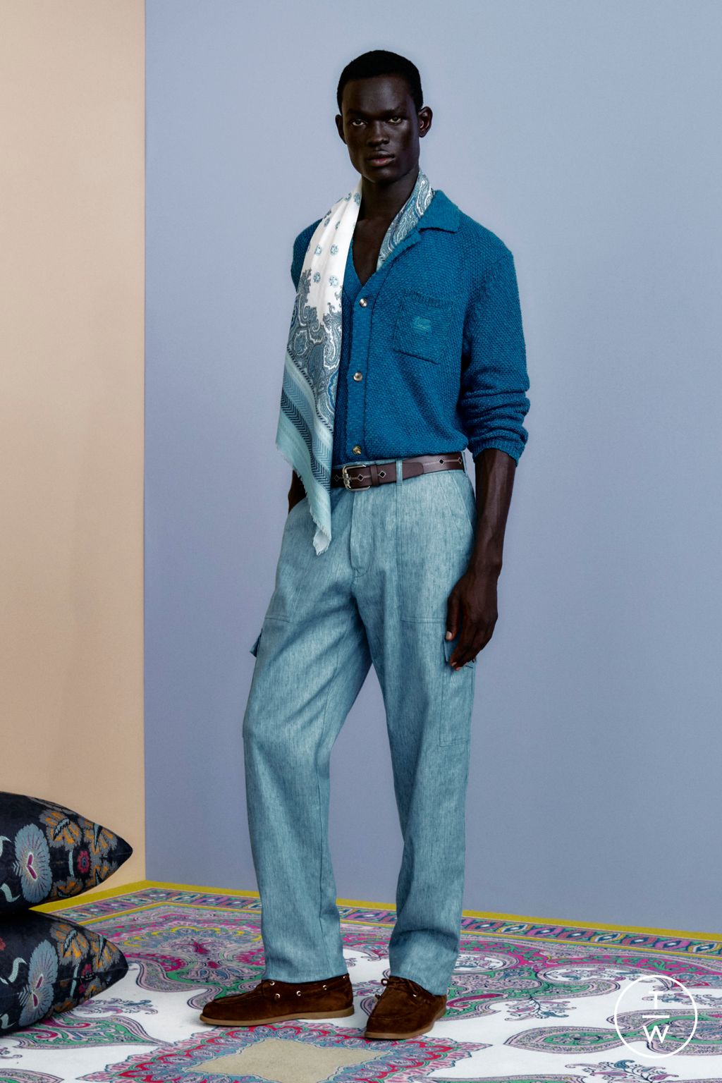 Fashion Week Milan Spring/Summer 2026 look 14 from the Etro collection menswear