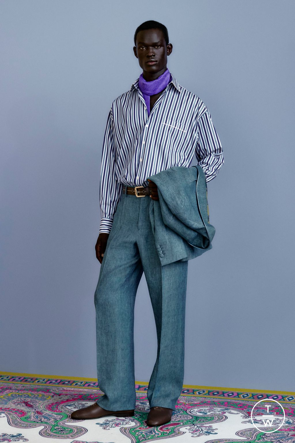 Fashion Week Milan Spring/Summer 2026 look 15 from the Etro collection menswear