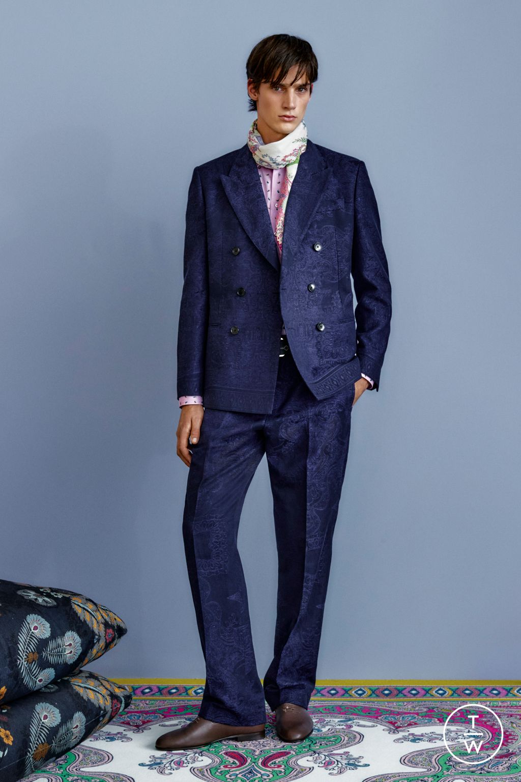 Fashion Week Milan Spring/Summer 2026 look 16 from the Etro collection menswear