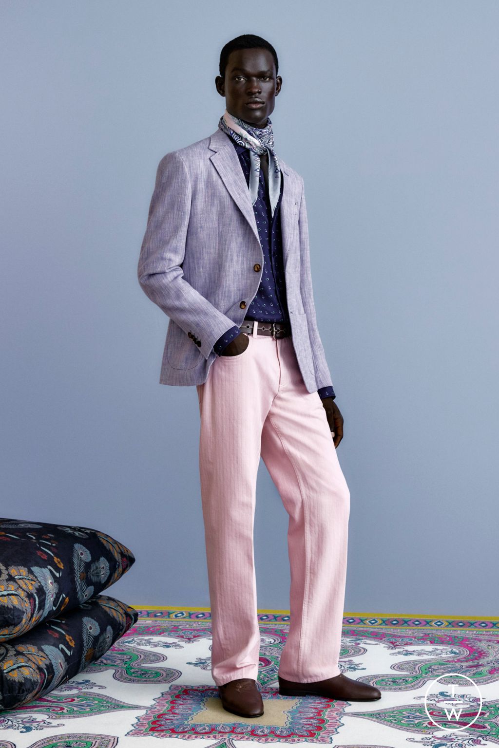 Fashion Week Milan Spring/Summer 2026 look 17 from the Etro collection menswear