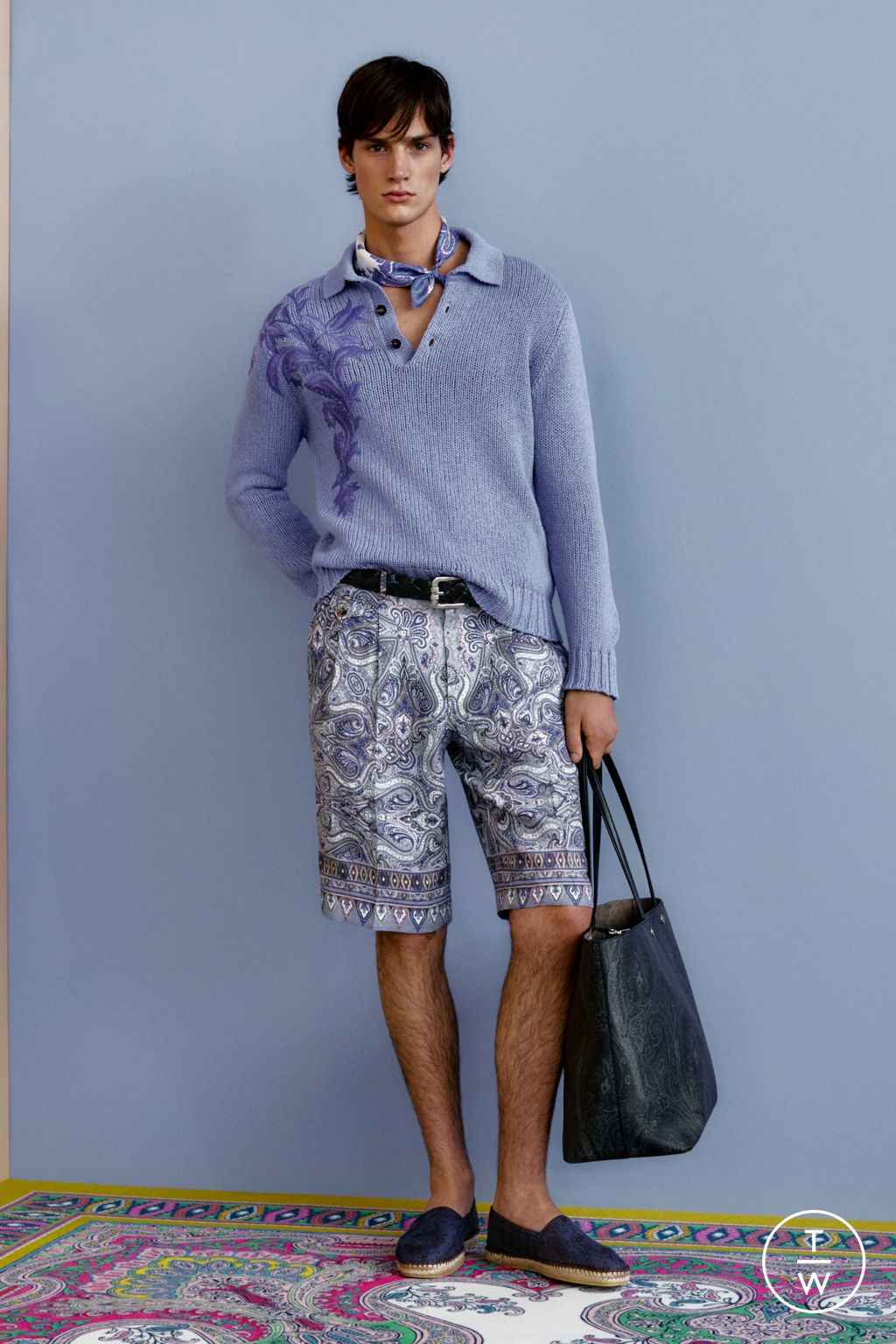 Fashion Week Milan Spring/Summer 2026 look 18 from the Etro collection menswear