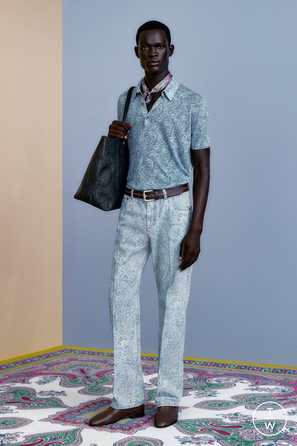 Fashion Week Milan Spring/Summer 2026 look 21 from the Etro collection menswear