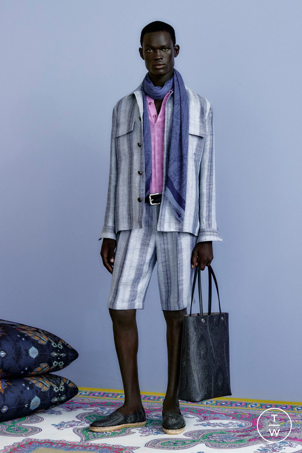 Fashion Week Milan Spring/Summer 2026 look 23 from the Etro collection menswear