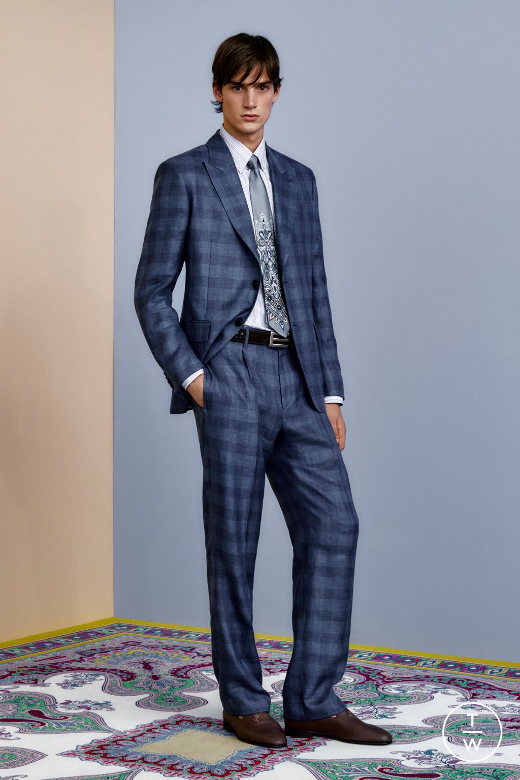 Fashion Week Milan Spring/Summer 2026 look 24 from the Etro collection menswear