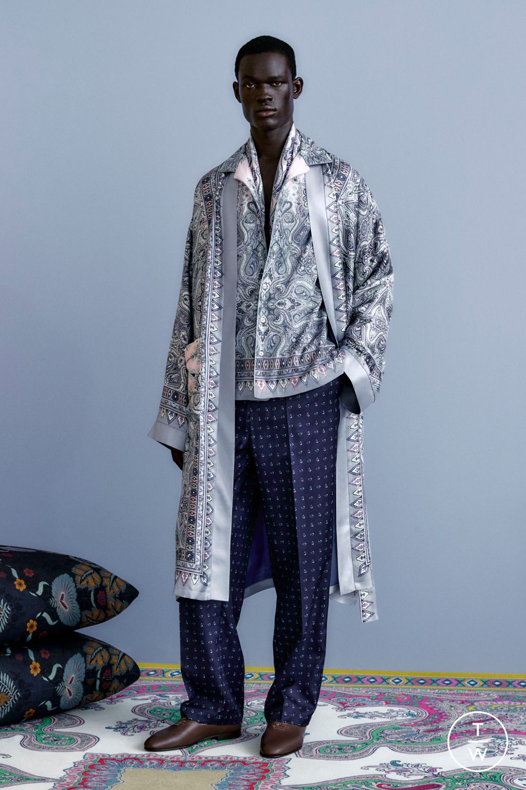 Fashion Week Milan Spring/Summer 2026 look 25 from the Etro collection menswear