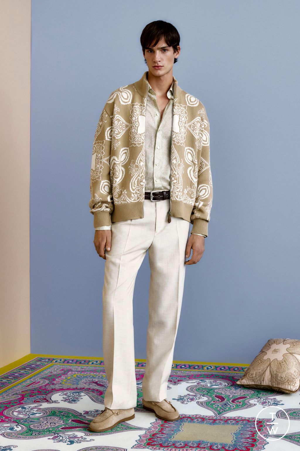 Fashion Week Milan Spring/Summer 2026 look 4 from the Etro collection menswear
