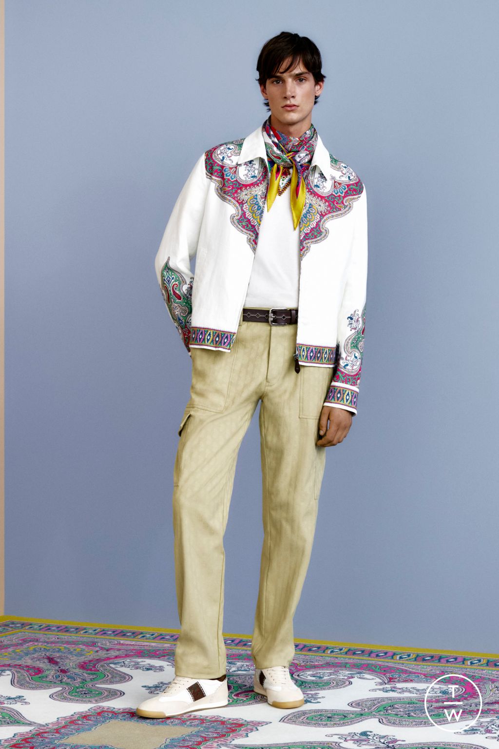 Fashion Week Milan Spring/Summer 2026 look 8 from the Etro collection menswear