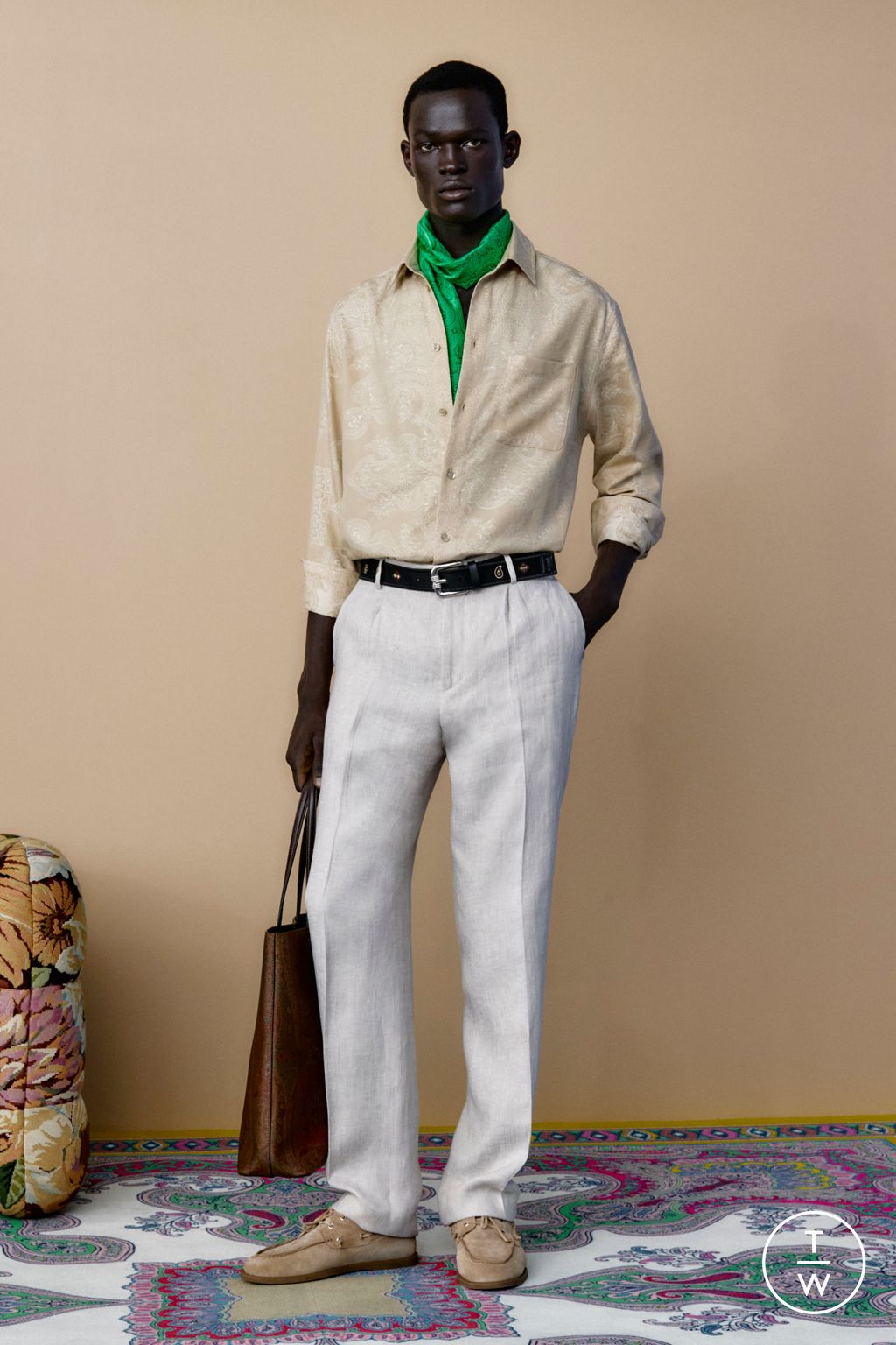Fashion Week Milan Spring/Summer 2026 look 9 from the Etro collection menswear