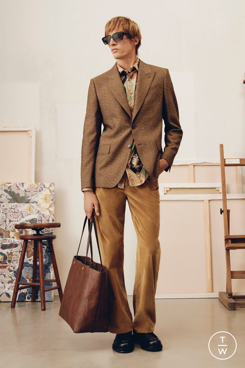 Fashion Week Milan Pre-Fall 2025 look 21 from the Etro collection womenswear