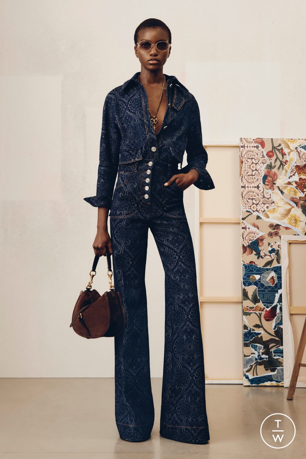 Fashion Week Milan Pre-Fall 2025 look 3 from the Etro collection womenswear