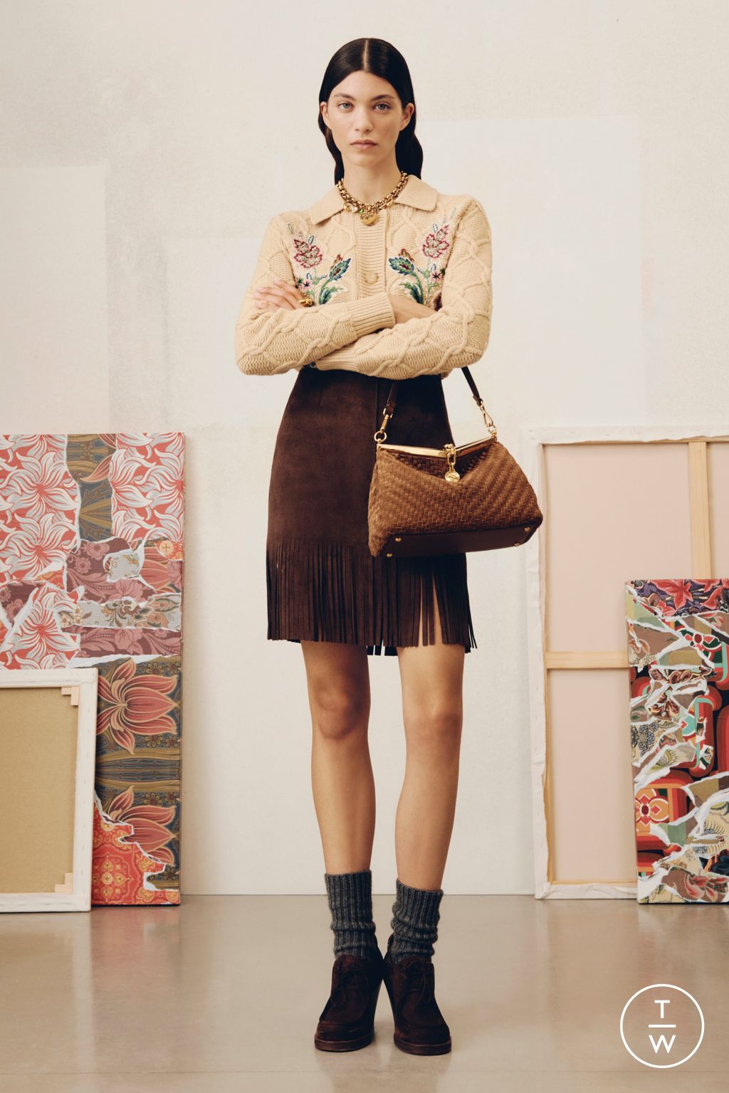 Fashion Week Milan Pre-Fall 2025 look 32 from the Etro collection womenswear