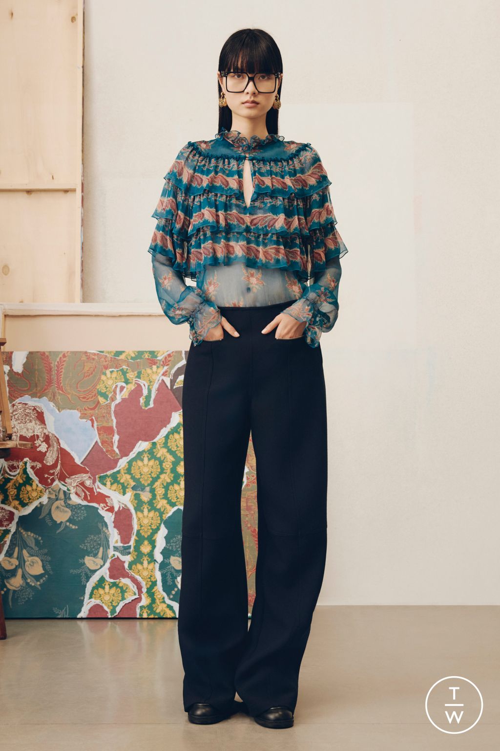 Fashion Week Milan Pre-Fall 2025 look 7 from the Etro collection womenswear
