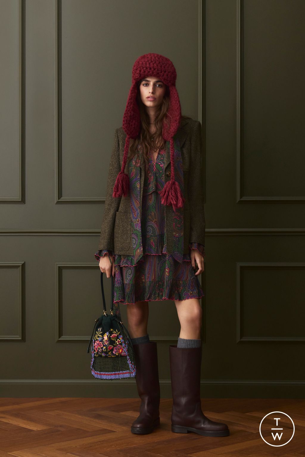 Fashion Week Milan Pre-Fall 2026 look 18 from the Etro collection womenswear