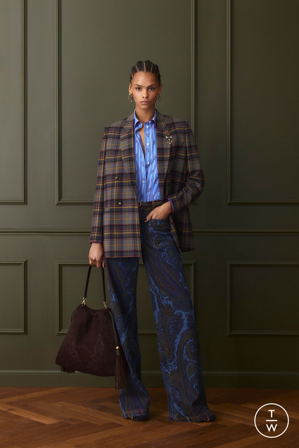 Fashion Week Milan Pre-Fall 2026 look 2 from the Etro collection womenswear