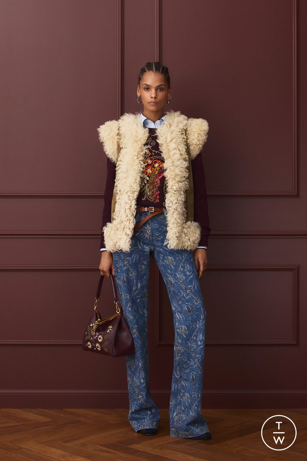 Fashion Week Milan Pre-Fall 2026 look 43 from the Etro collection womenswear