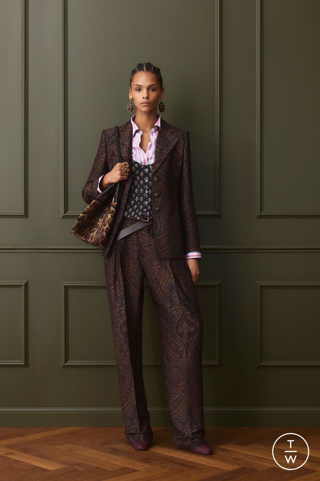 Fashion Week Milan Pre-Fall 2026 look 8 de la collection Etro womenswear