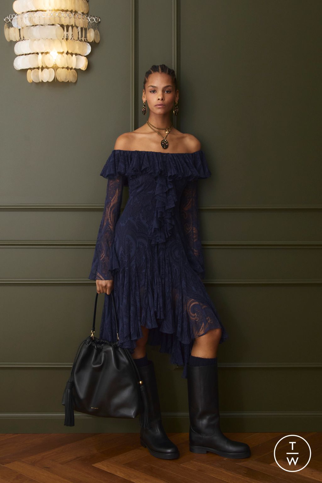 Fashion Week Milan Pre-Fall 2026 look 9 de la collection Etro womenswear
