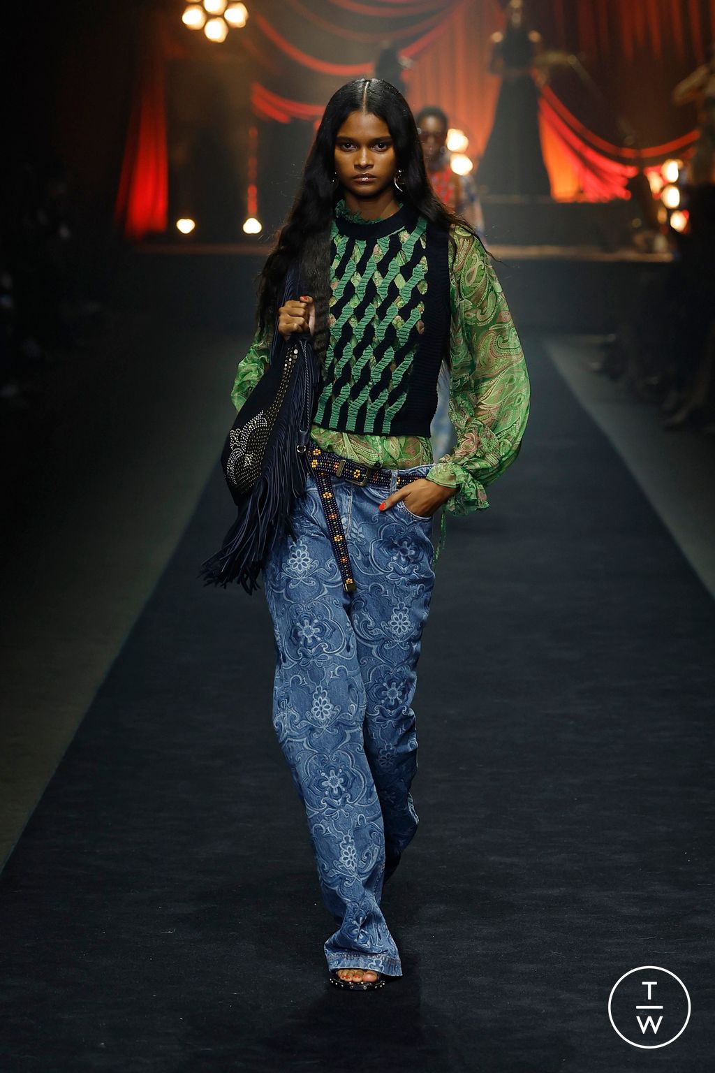 Fashion Week Milan Spring/Summer 2026 look 28 from the Etro collection womenswear