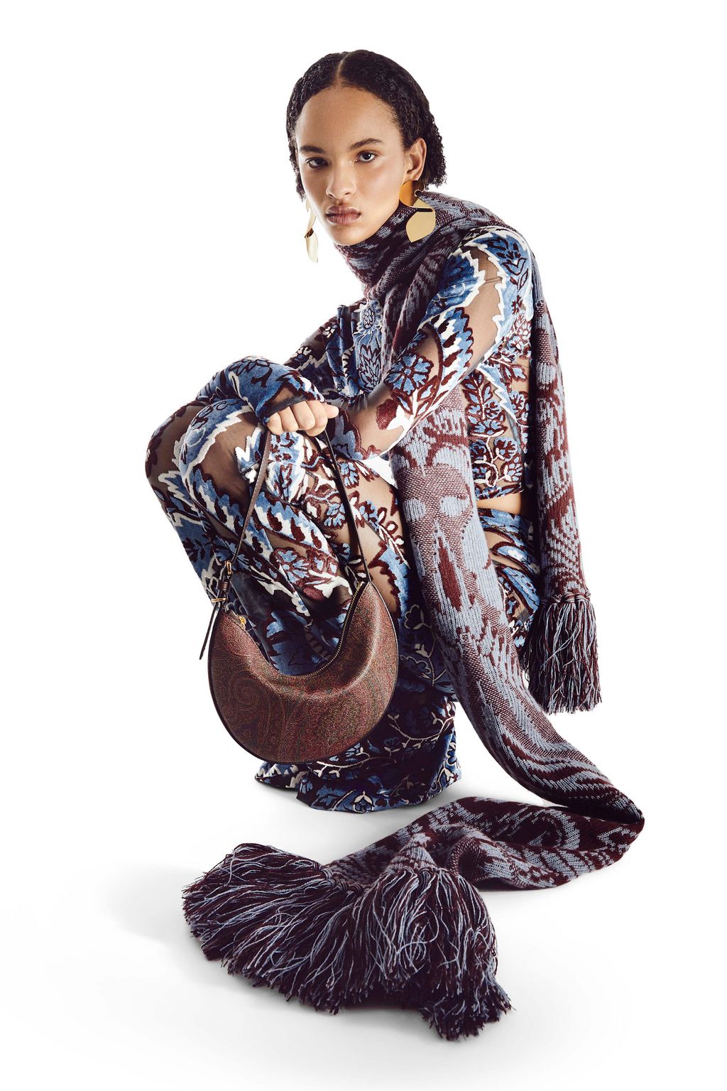 Fashion Week Milan Pre-Fall 2024 look 32 from the Etro collection womenswear