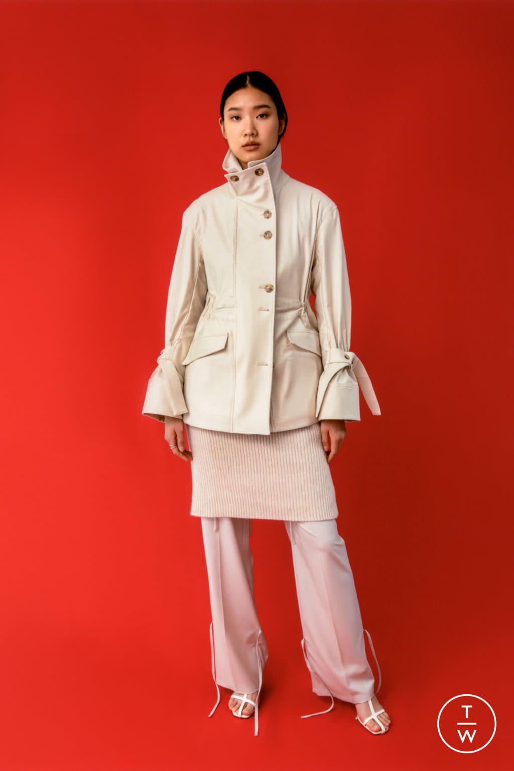 Fashion Week London Resort 2022 look 21 de la collection Eudon Choi womenswear
