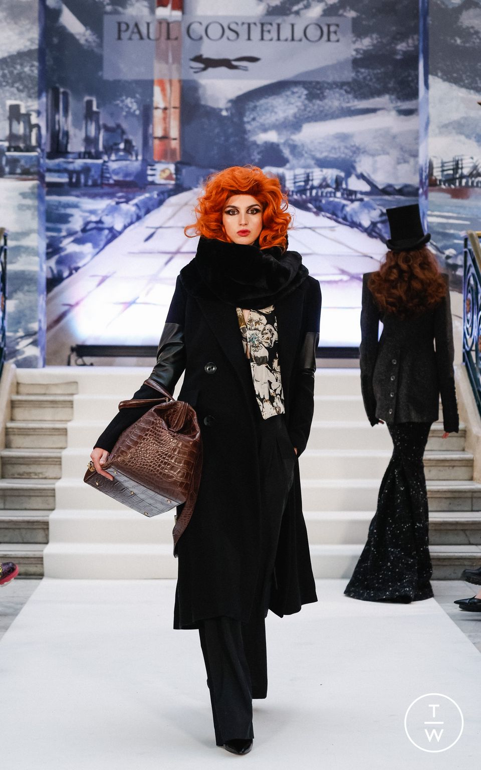 Fashion Week London Fall/Winter 2023 look 5 from the Paul Costelloe collection womenswear