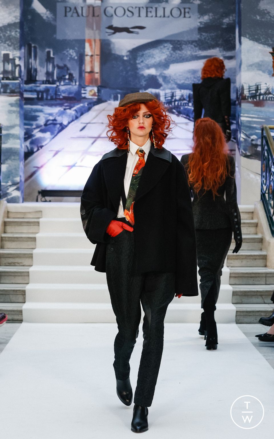 Fashion Week London Fall/Winter 2023 look 6 from the Paul Costelloe collection womenswear
