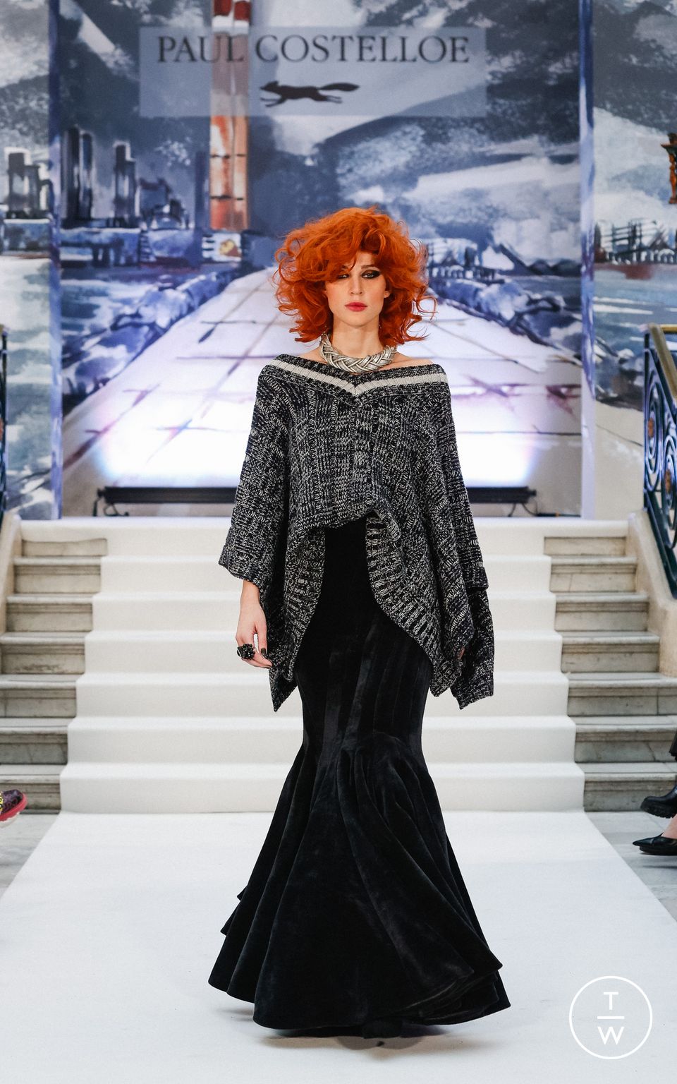 Fashion Week London Fall/Winter 2023 look 8 from the Paul Costelloe collection womenswear