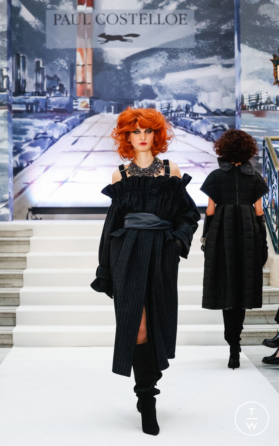 Fashion Week London Fall/Winter 2023 look 10 from the Paul Costelloe collection womenswear