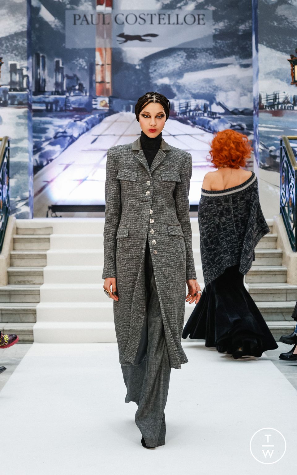 Fashion Week London Fall/Winter 2023 look 11 from the Paul Costelloe collection womenswear