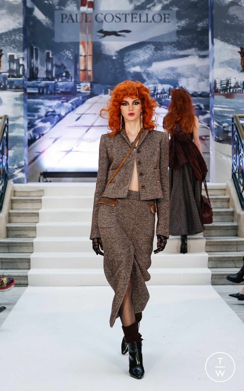 Fashion Week London Fall/Winter 2023 look 20 from the Paul Costelloe collection womenswear