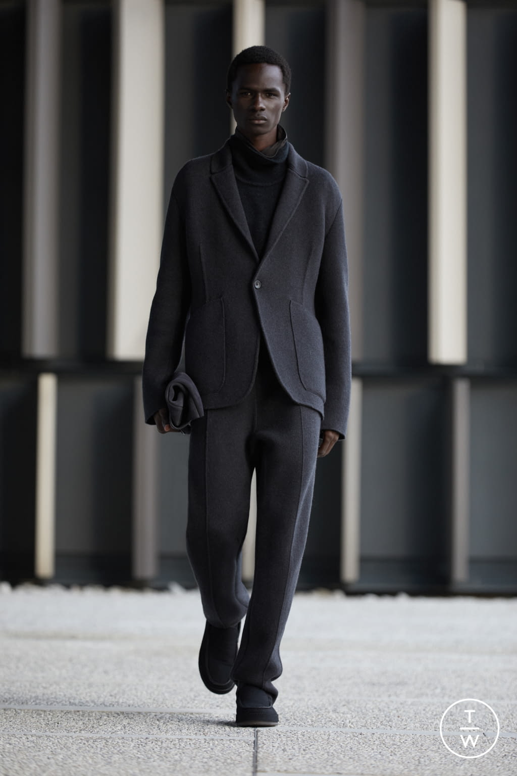 Fashion Week Milan Fall/Winter 2021 look 24 from the ZEGNA collection 男装