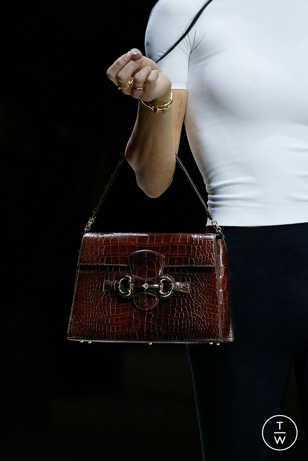 Fashion Week Milan Fall/Winter 2026 look 2 from the Gucci collection womenswear accessories