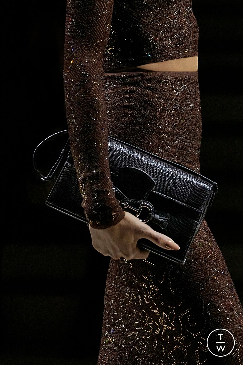 Fashion Week Milan Fall/Winter 2026 look 4 from the Gucci collection womenswear accessories