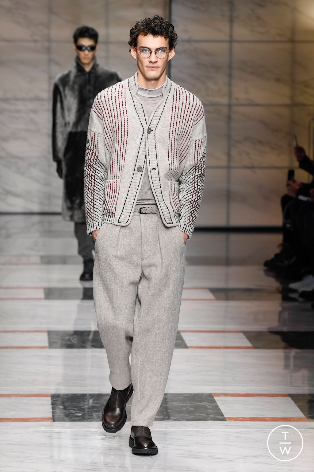 Fashion Week Milan Fall/Winter 2023 look 25 from the Giorgio Armani collection menswear