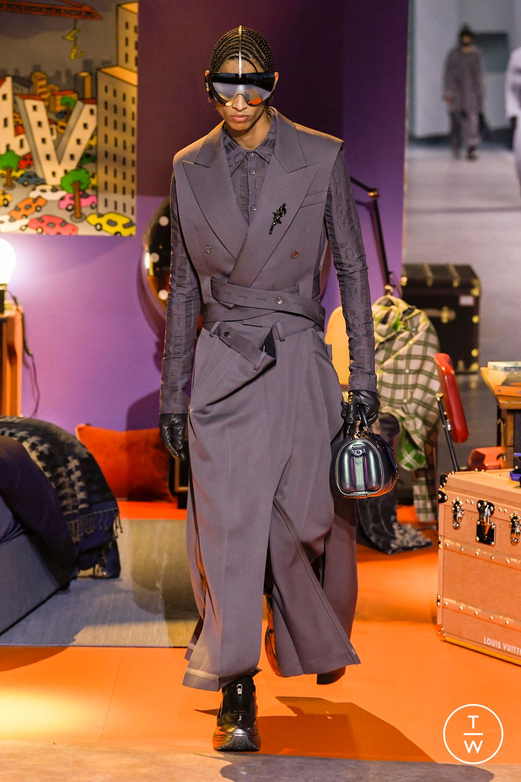 Fashion Week Paris Fall/Winter 2023 look 16 from the Louis Vuitton collection menswear