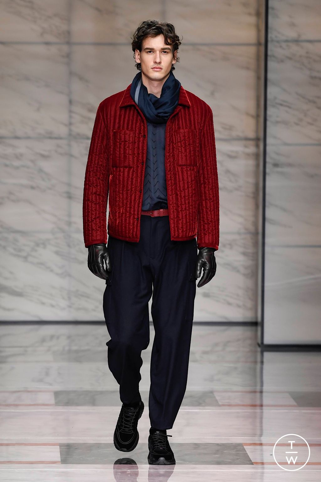 Fashion Week Milan Fall/Winter 2023 look 74 from the Giorgio Armani collection menswear