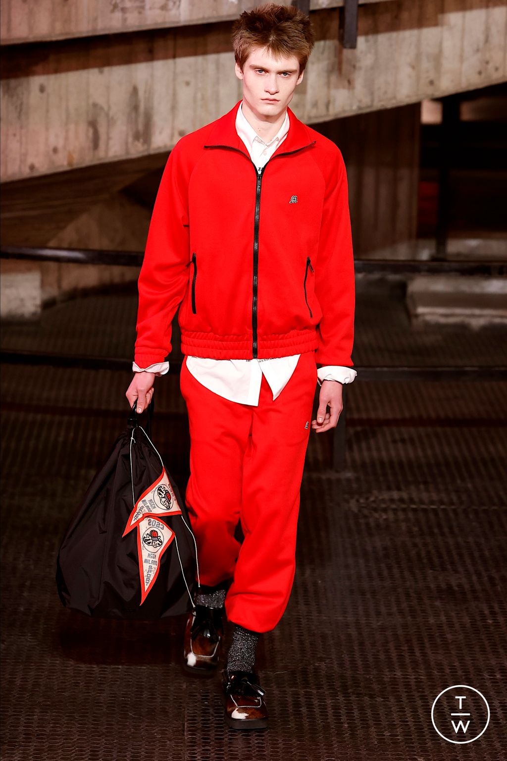 Fashion Week Milan Fall/Winter 2023 look 7 from the MSGM collection 男装