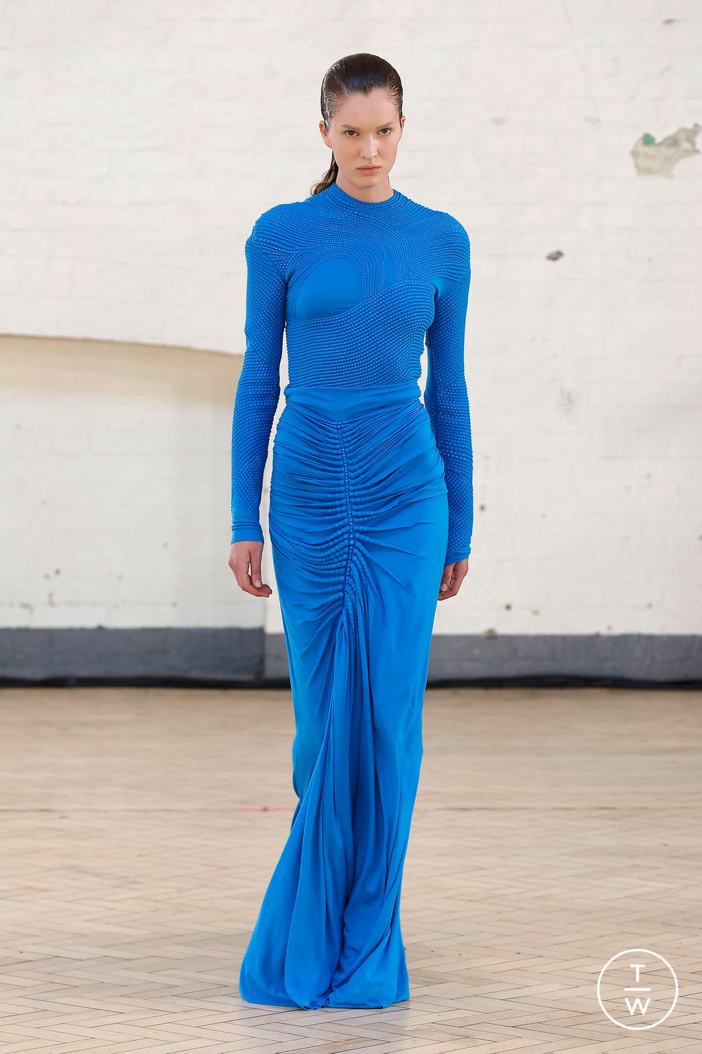 Fashion Week London Spring/Summer 2024 look 28 from the Fashion East collection womenswear