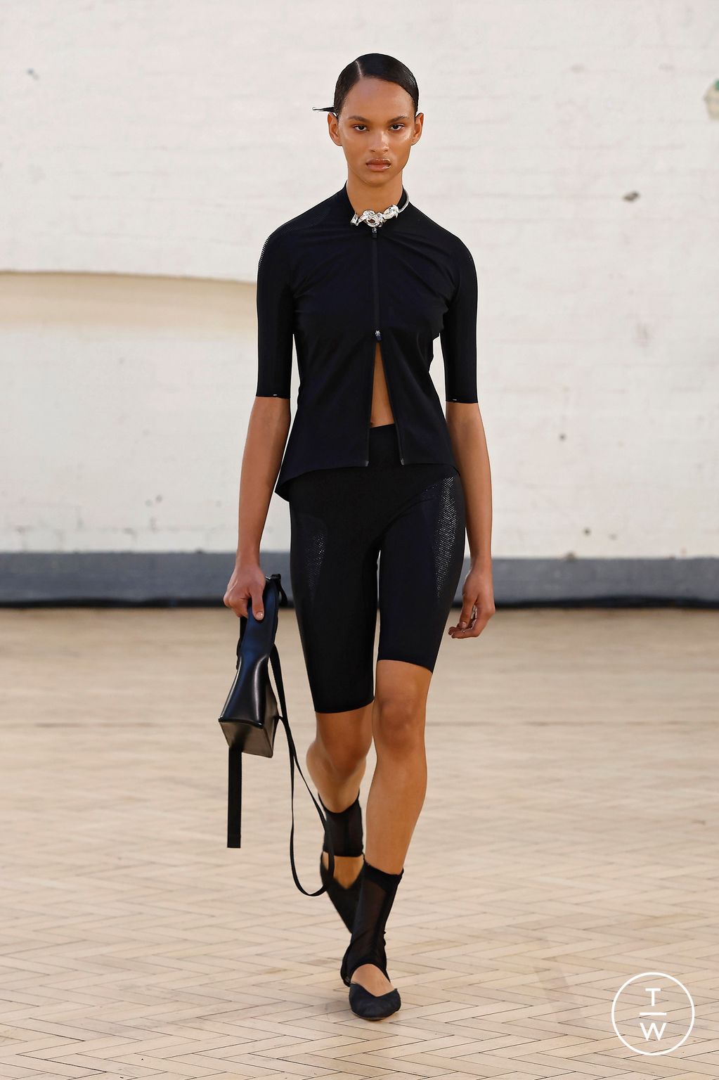 Fashion Week London Spring/Summer 2024 look 33 from the Fashion East collection womenswear