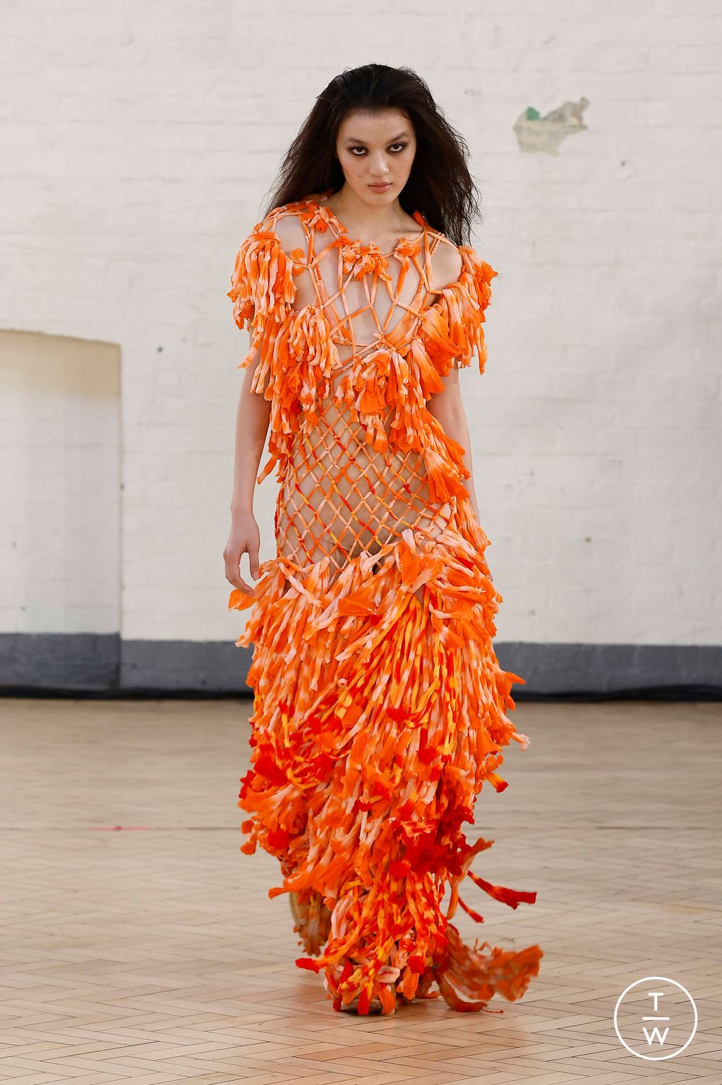 Fashion Week London Spring/Summer 2024 look 45 from the Fashion East collection womenswear