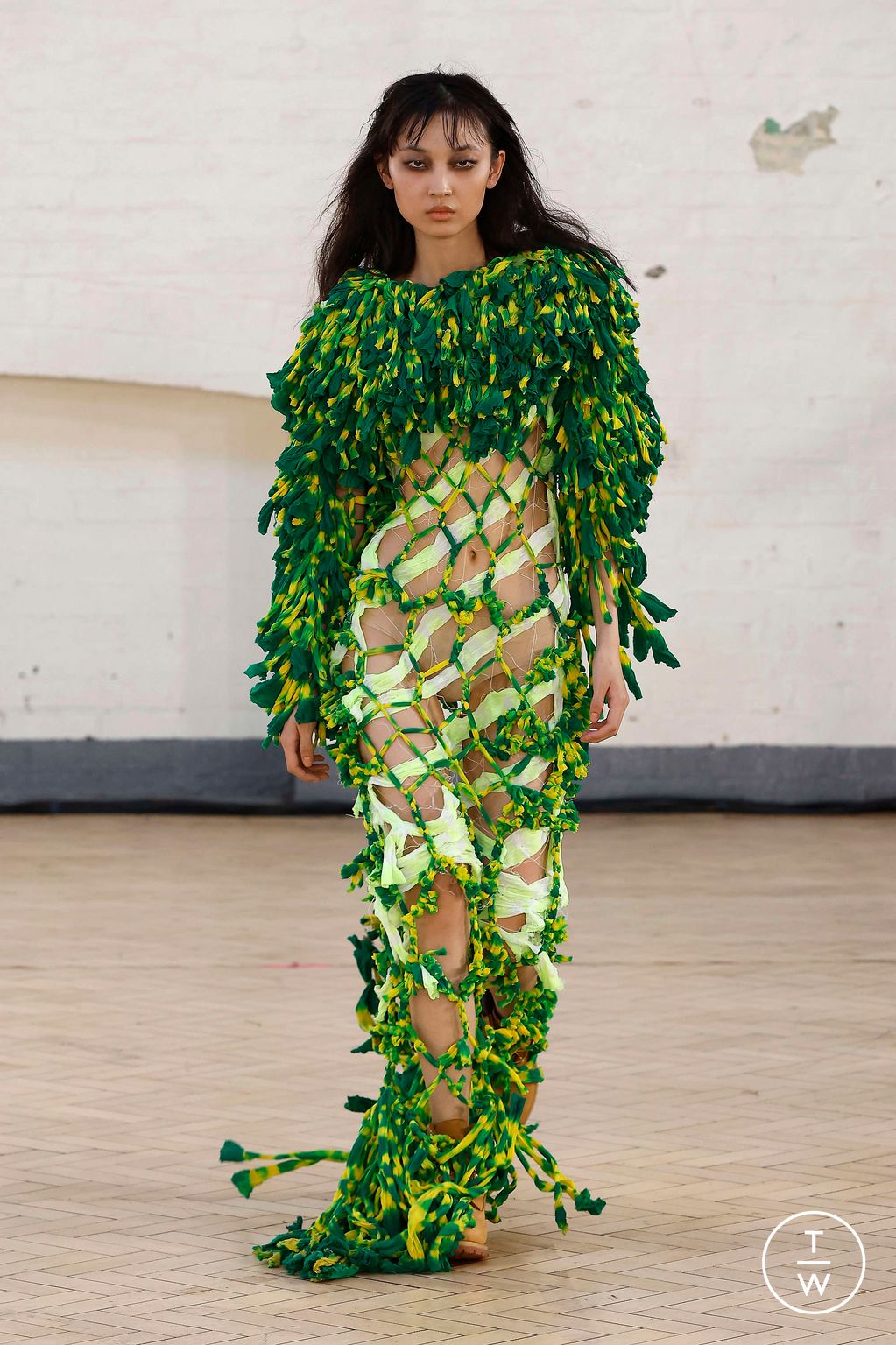 Fashion Week London Spring/Summer 2024 look 49 from the Fashion East collection womenswear