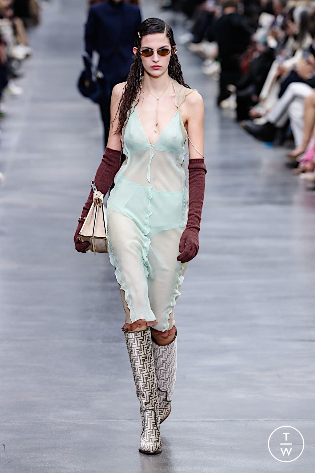 Fashion Week Milan Fall/Winter 2022 look 22 from the Fendi collection womenswear