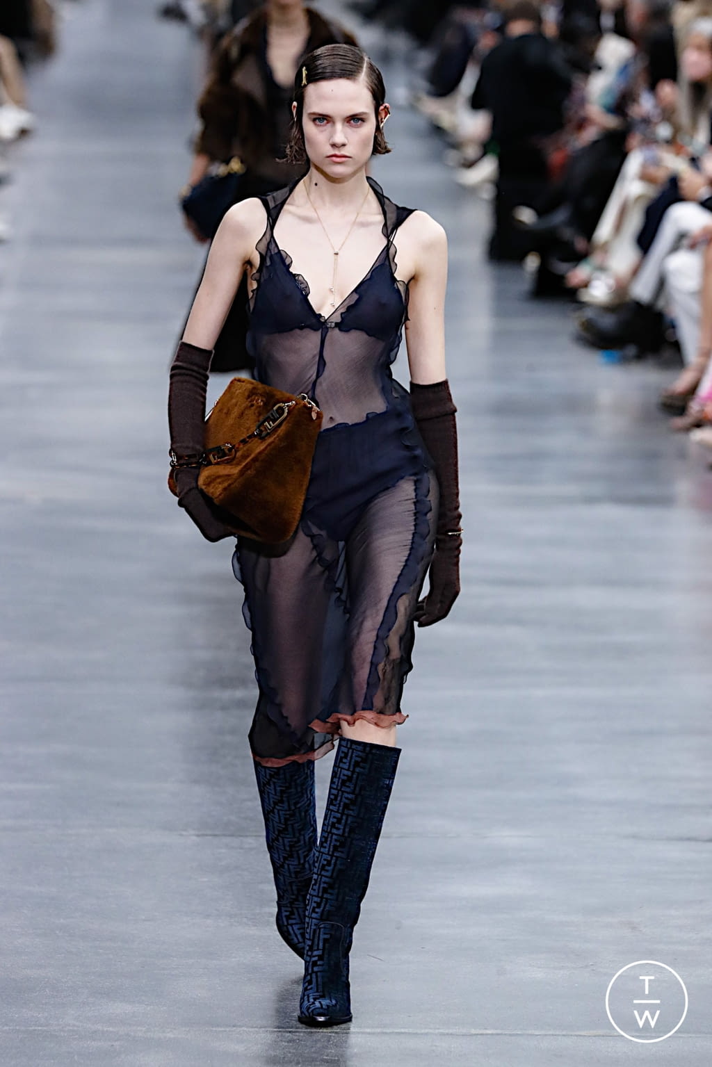 Fashion Week Milan Fall/Winter 2022 look 37 from the Fendi collection womenswear