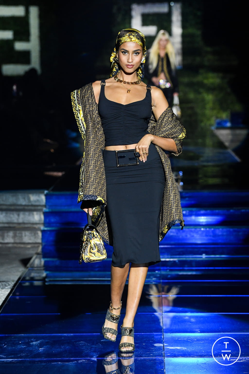 Fashion Week Milan Spring/Summer 2022 look 38 from the Versace by Fendi - Fendi by Versace collection womenswear