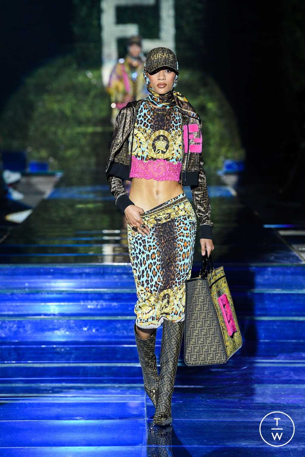 Fashion Week Milan Spring/Summer 2022 look 29 from the Versace by Fendi - Fendi by Versace collection womenswear