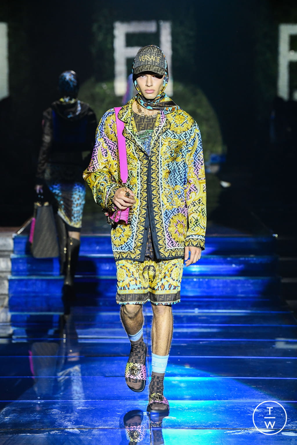 Fashion Week Milan Spring/Summer 2022 look 30 from the Versace by Fendi - Fendi by Versace collection womenswear