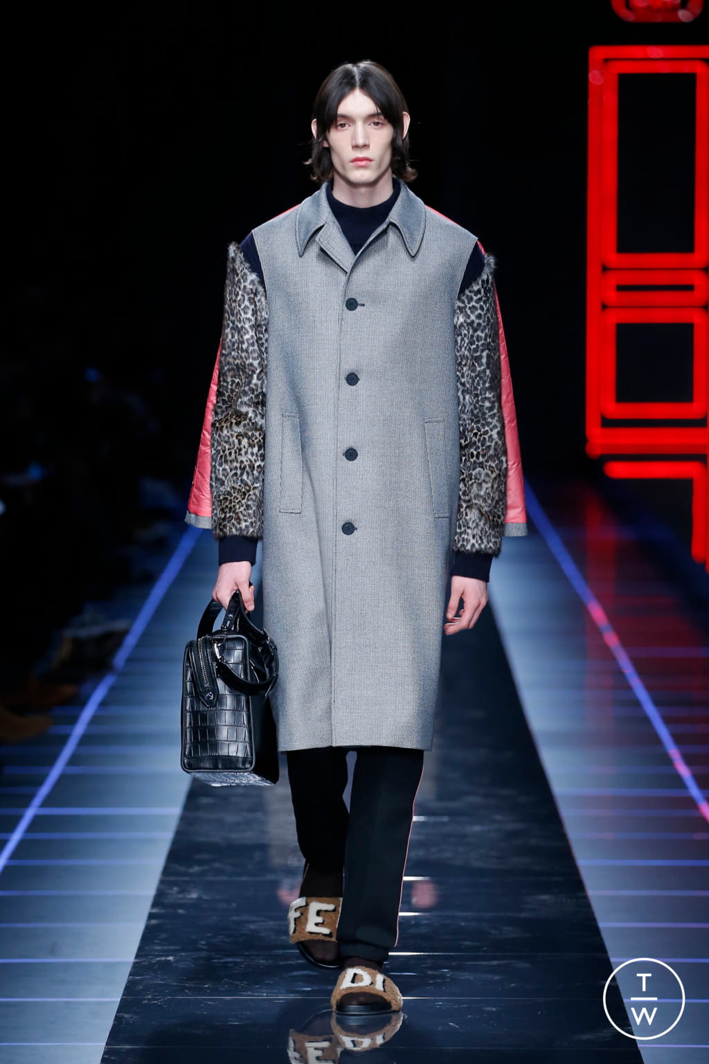 Fashion Week Milan Fall/Winter 2017 look 6 from the Fendi collection menswear