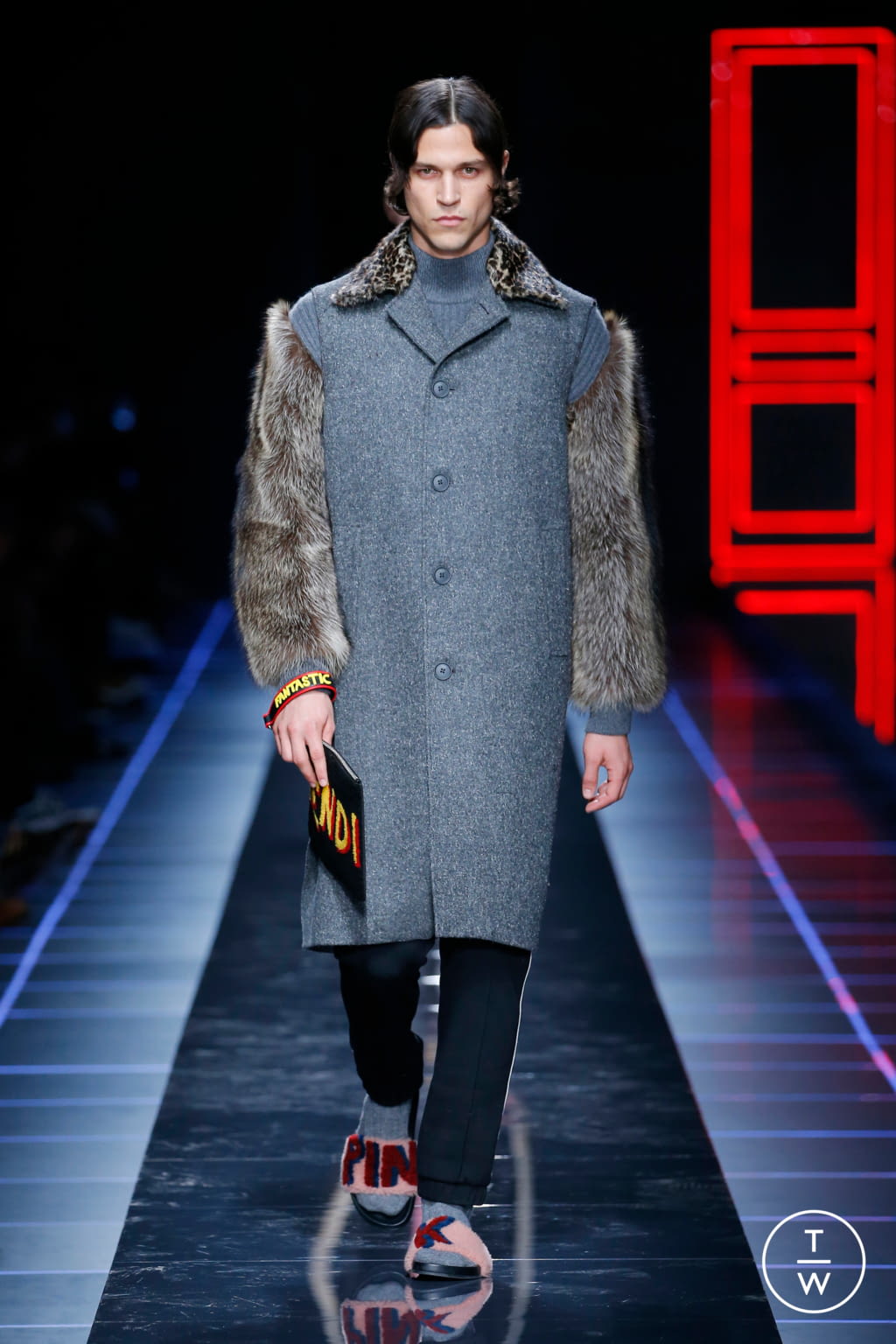 Fashion Week Milan Fall/Winter 2017 look 8 from the Fendi collection 男装