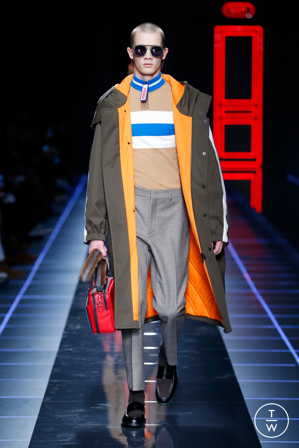 Fashion Week Milan Fall/Winter 2017 look 18 from the Fendi collection 男装