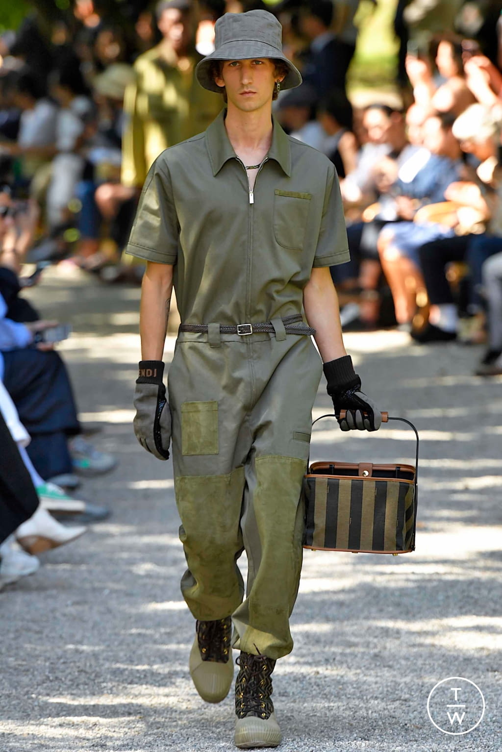 Fashion Week Milan Spring/Summer 2020 look 1 from the Fendi collection menswear